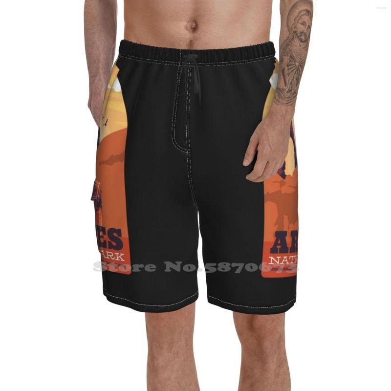 

Men' Shorts Arches National Park Summer Mens Casual Gym Training Nature, Fashion shorts