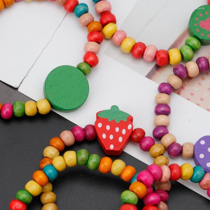 

Charm Bracelets 12Pcs Colourful Wooden Little Girls Kit Kids Fashion Jewelry