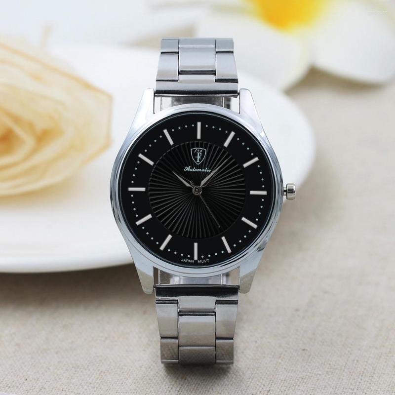 

Wristwatches Fashion Men Watches For Man Stainless Steel Sport Quartz Hour Wrist Analog Reloj Hombre, Silver