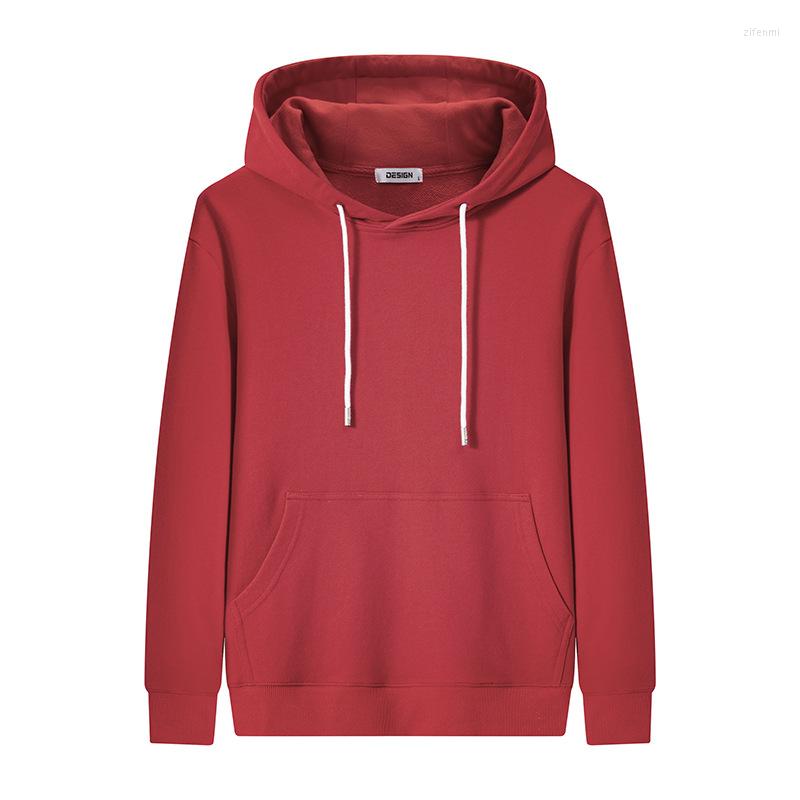 

Men's Hoodies Pure Cotton Men Casual Hooded Sweatshirt Spring And Autumn Solid Color Pullover Male Long-sleeved Sweatershirt, 02