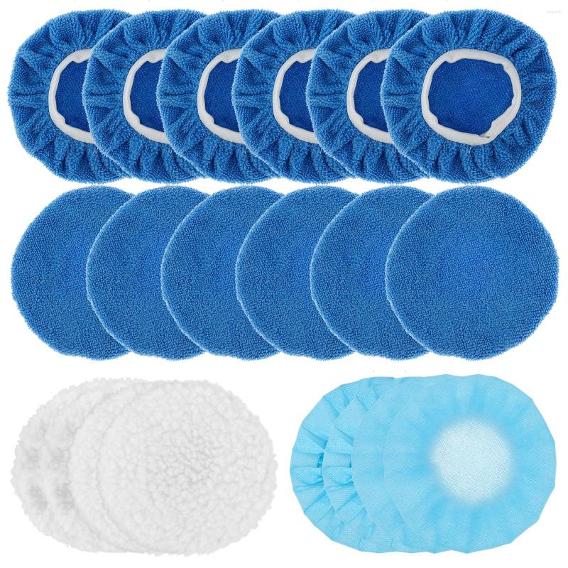 

Car Wash Solutions 20Pcs Buffer Polisher Pad Soft Microfiber Polishing Bonnets 5-6inch Orbital Waxing Cover Kit Durable Auto Waxer