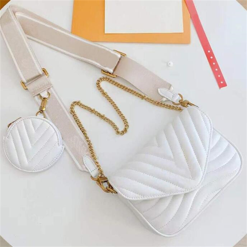 

Designer 4piece set bags Vintage women crossbody bag Genuine Leather luxury handbags purses lady tote clutch cowhide shoulder Purse mini wallet with box, White