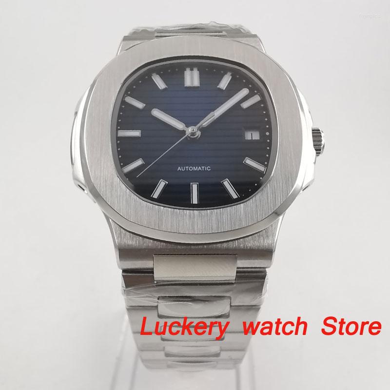 

Wristwatches The 39mm No Logo Blue Dial Luminous Men's Watch Saphire Glass Automatic Wrist Watch-BA144, Picture shown