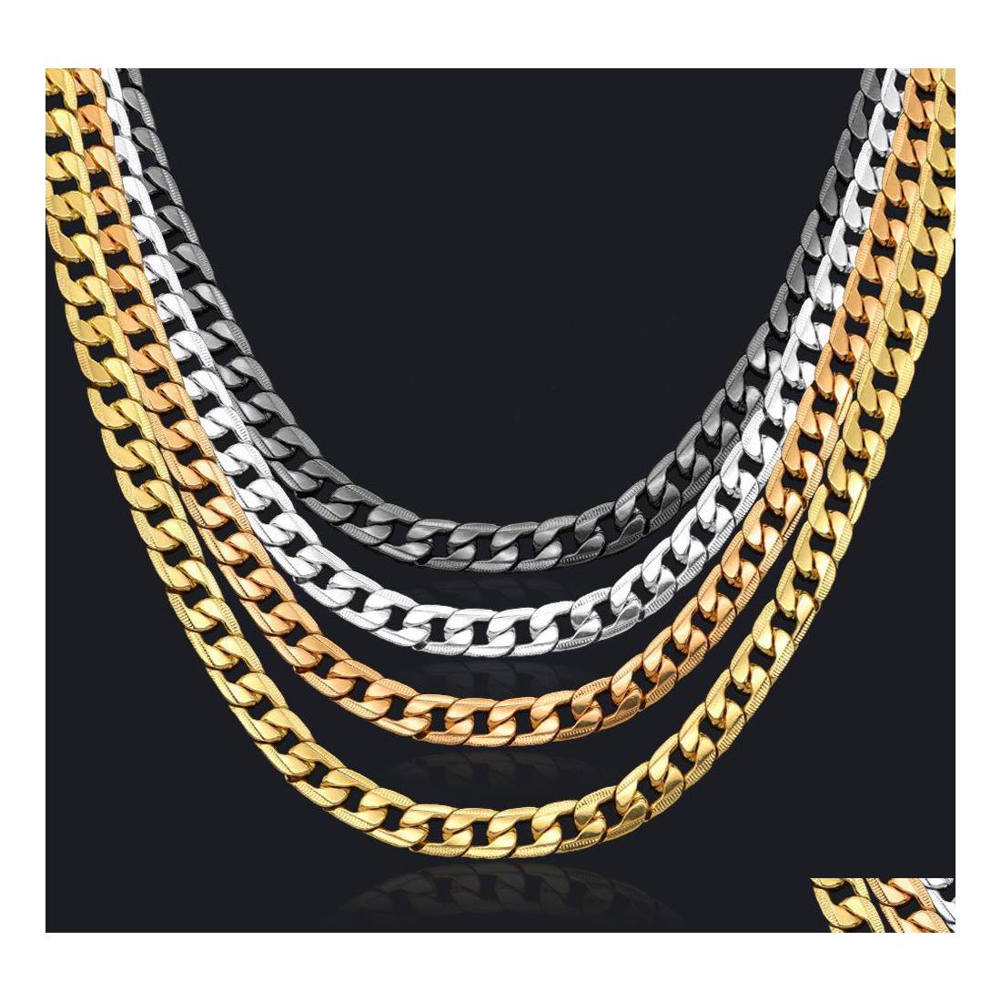 

Chains Cuban Link Chain Necklace Curb For Men Jewelry Corrente De Prata Mascina Wholesale Miami Mens Vipjewel Drop Delivery Necklace Dhn2H