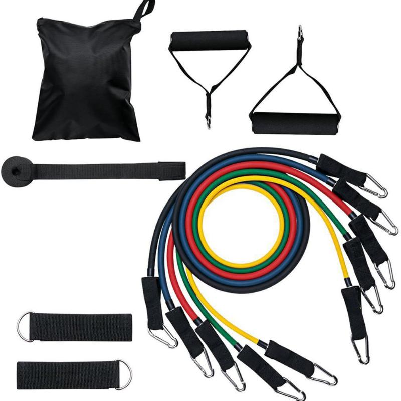 

Resistance Bands 11PCS Fitness Pull Rope Rubber Band Yoga Elastic Belt Upgrade Training Stick Set Pilates Exercise Equipment