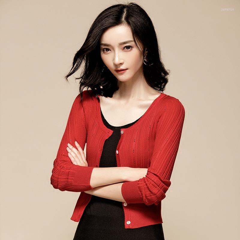

Women' Knits Short Women' Knitted Cardigan White Sweater Women Korean Slim Cardigans Tops Red Autumn Woman Clothes 2023 LL01-1, Green