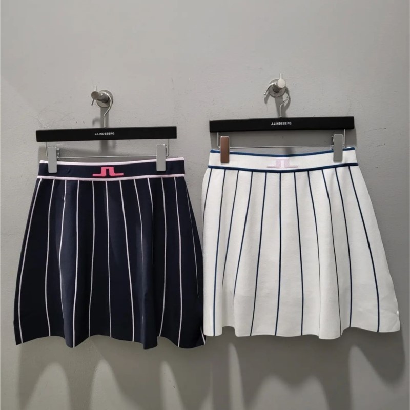 

Tennis Skirts Summer golf womens short skirt striped sports knitted elastic waist ball clothing 230203, White