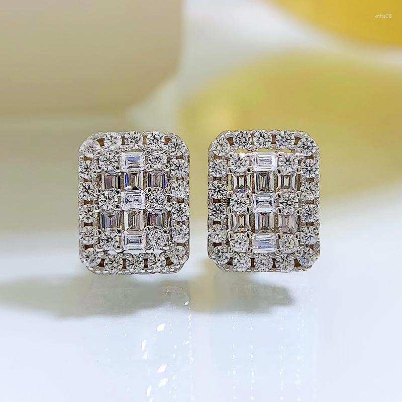 

Stud Earrings 2023 S925 Silver Fashion Personality T-square Mantianxing