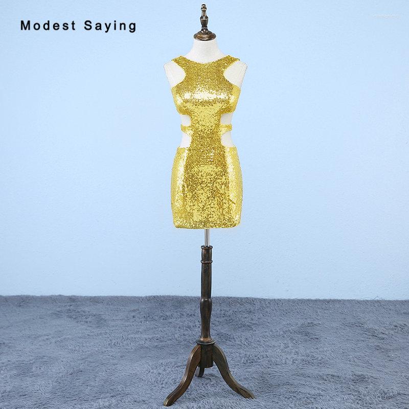 

Party Dresses Real Po Sexy Shiny Gold Black Sequined Mini Cocktail 2023 Women Short Prom Gowns Vestido De Festa