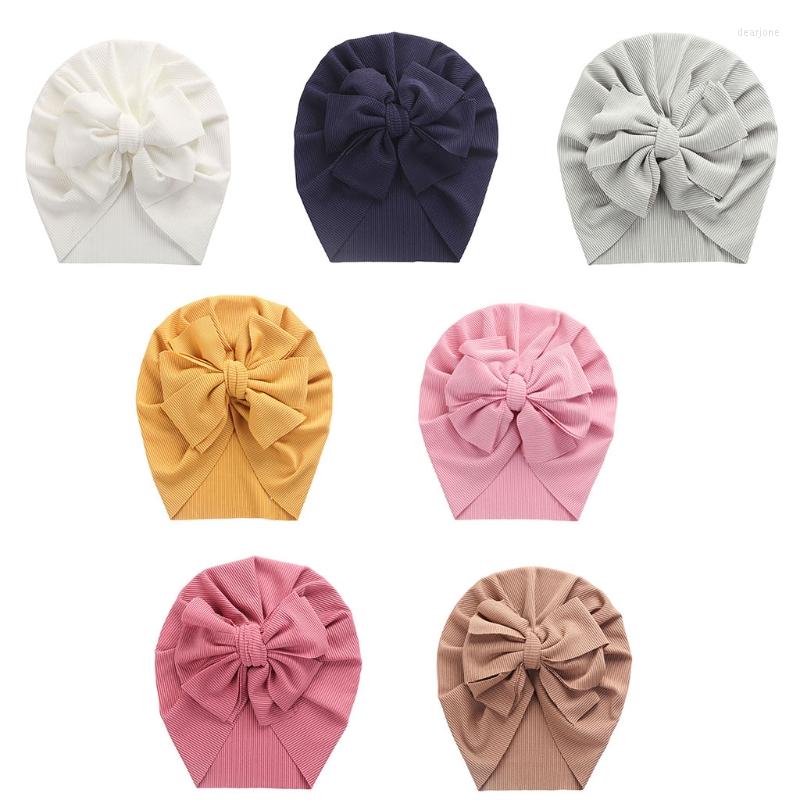 

Hats Born Baby Bow Soft Stretchy Hat Beanie Infant Girl Boy Kid, White