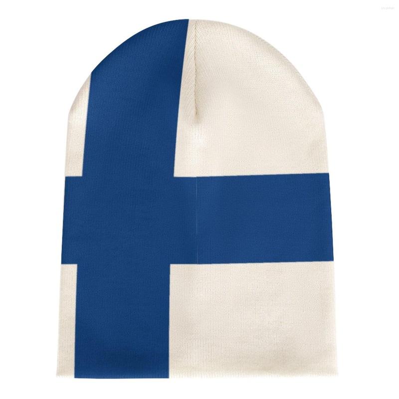 

Berets Nation Finland Flag Country Knitted Hat For Men Women Boys Unisex Winter Autumn Beanie Cap Warm Bonnet