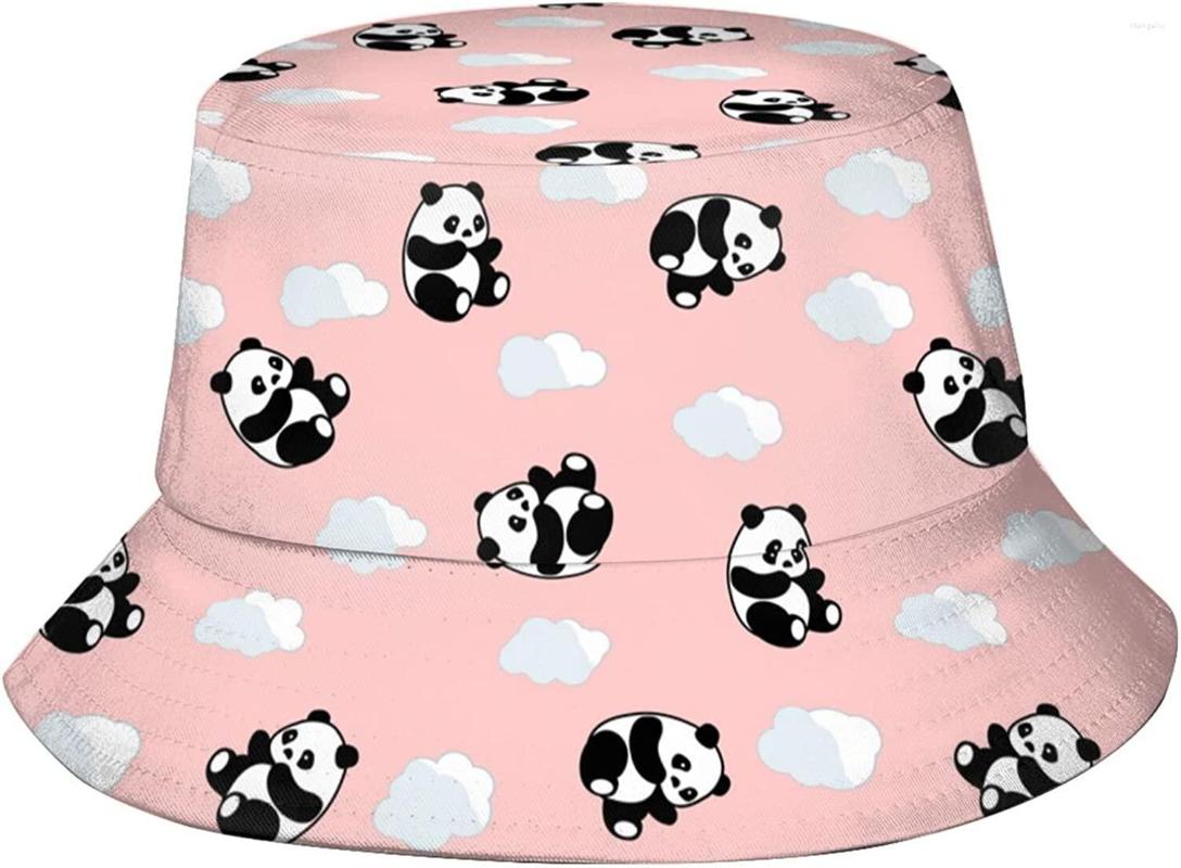 

Ball Caps Panda Bear Pattern Print Bucket Hat Packable Wide Brim Hats Summer Fisherman Cap Travel Beach Sun, Panda-12