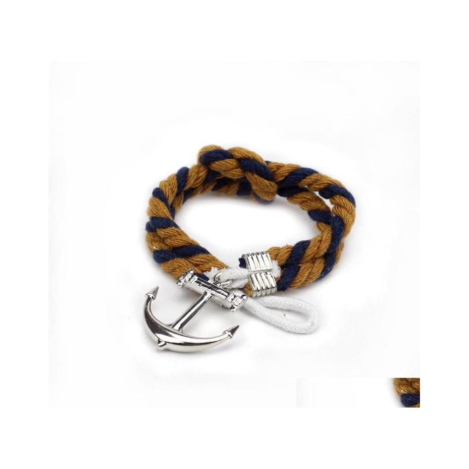 

Charm Bracelets Sier Anchor Hooks Bracelet Men Leather Risers For Women Friendship Nanashop Drop Delivery Jewelry Dhdrx