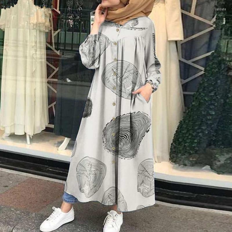 

Ethnic Clothing Islamic Style Plus Size Print Dress Fashion Muslim Women Long Skirt Ramadan Morocco Costume Spanish Mosque Party