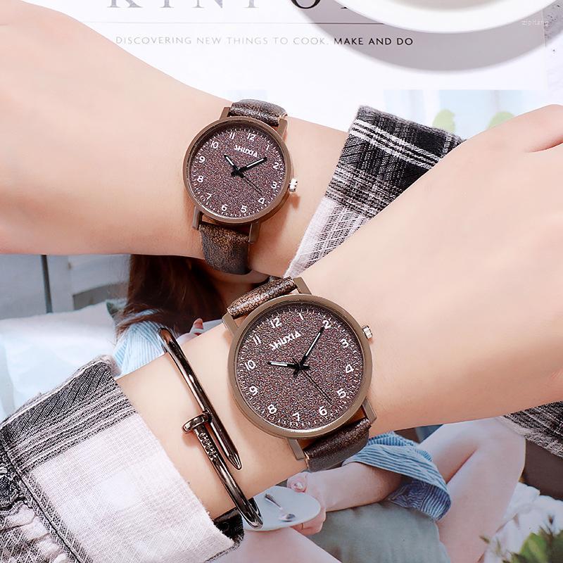 

Wristwatches Women's Small Watch Ladies Leather Women Antique Quartz Clock Relogio Feminino, Big pink 4cm