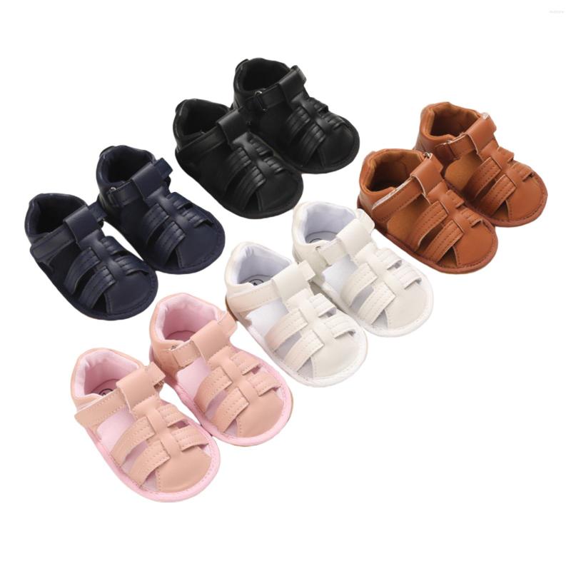 

Athletic Shoes 2023 Fashion Born Baby Girls Closed-Toe Sandals Summer Beach Flat Non-Slip Infant Prewalkers, Black