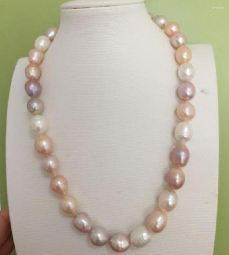 

Chains Gorgeous13-14mm South Sea Baroque Multicolor Pearl Necklace 18inch