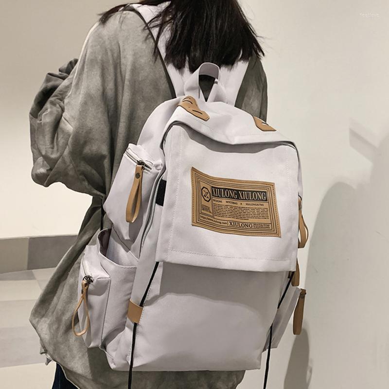 

Backpack 2023 Large Capacity Women School For Teenager Girls Female High College Student Bookbag Men Travel Bags, Black