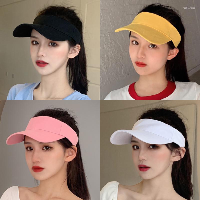 

Ball Caps Women's Solid Color Empty Top Cap Summer Fashion Trend Sun Hat Men's Outdoor Sports Shopping Leisure Hip Hop Baseball, Bqm-117-hongse