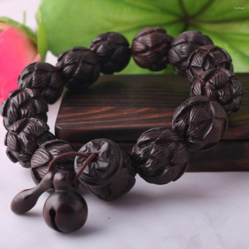 

Strand Brand Hand Carved Tibetan Buddhist Prayer Bracelet 13mm