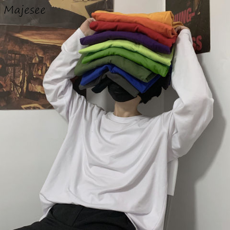 

Men' T-Shirts Men Long Sleeve T-shirts Autumn Male Tops Couples All-match Basic Simple Cozy High Quality 3XL Fashion Ulzzang Daily Baggy Chic 230203, 3 regular