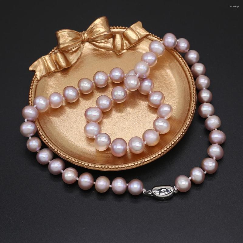

Chains Natural Freshwater Pearl Necklace Baroque Round Exquisite Accessories Women Personality Girls Wedding Party Jewelry