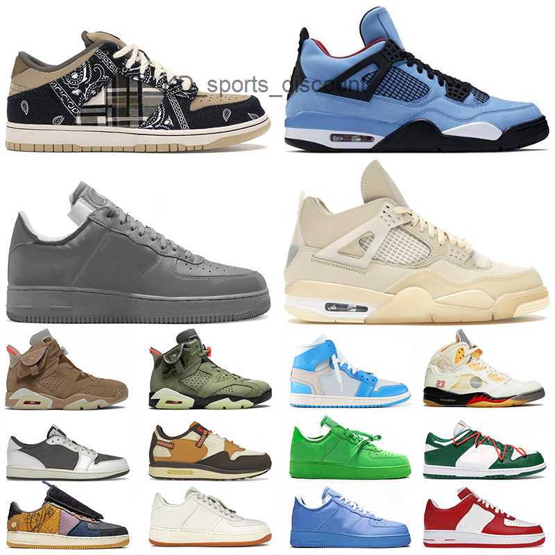 

Basketball Shoes Jumpman 1 4 5 6 High Mens Womens Designer Reverse Mocha Ts Low Fragment Sail Mca Cactus Jack High Sneakers Trainers Big, 36-45 offf-white mca leather