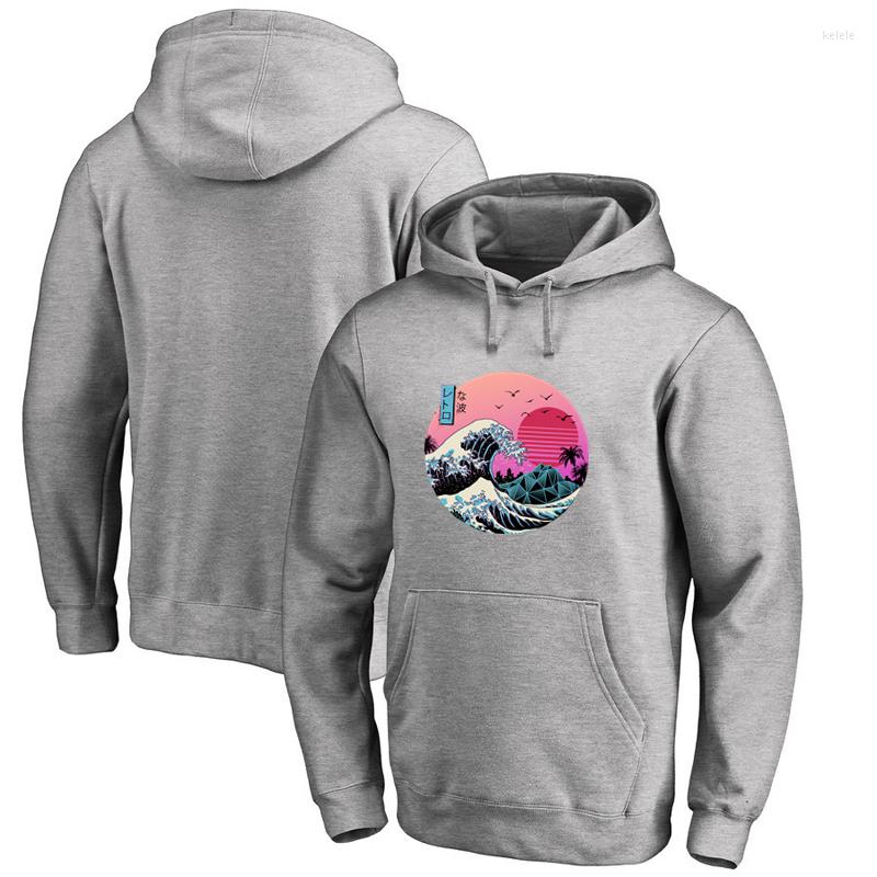 

Men's Hoodies Great Wave Off Kanagawa Sweatshirt Fashion Cotton Fleece Lover Casual Hoodie Pullovers Tops, Black blank