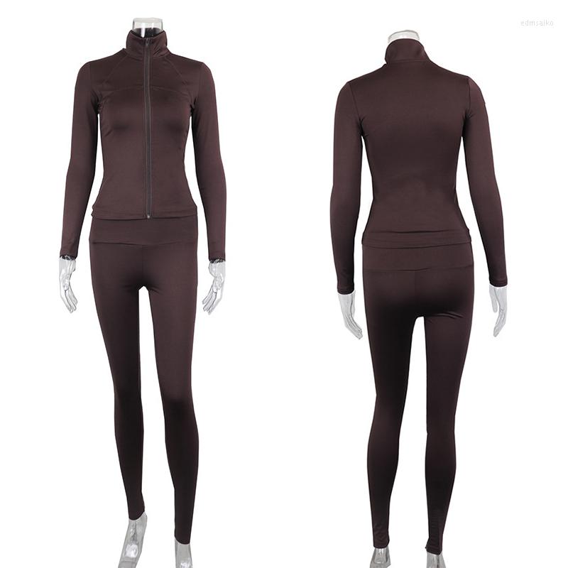 

Active Sets 2 Pc Yoga Set For Women Seamless Gym Fitness Sport Outfit Casual Green Sportswear Long Sleeve Crop Tops High Waist Leggings, Black 2pcs set