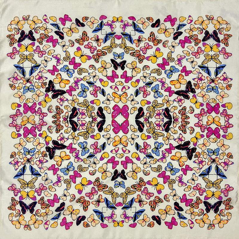 

Scarves Pure Silk Scarf Wholesale For Hair Top Bandana Women's Small Square Head Bulk Butterfly Handkerchief