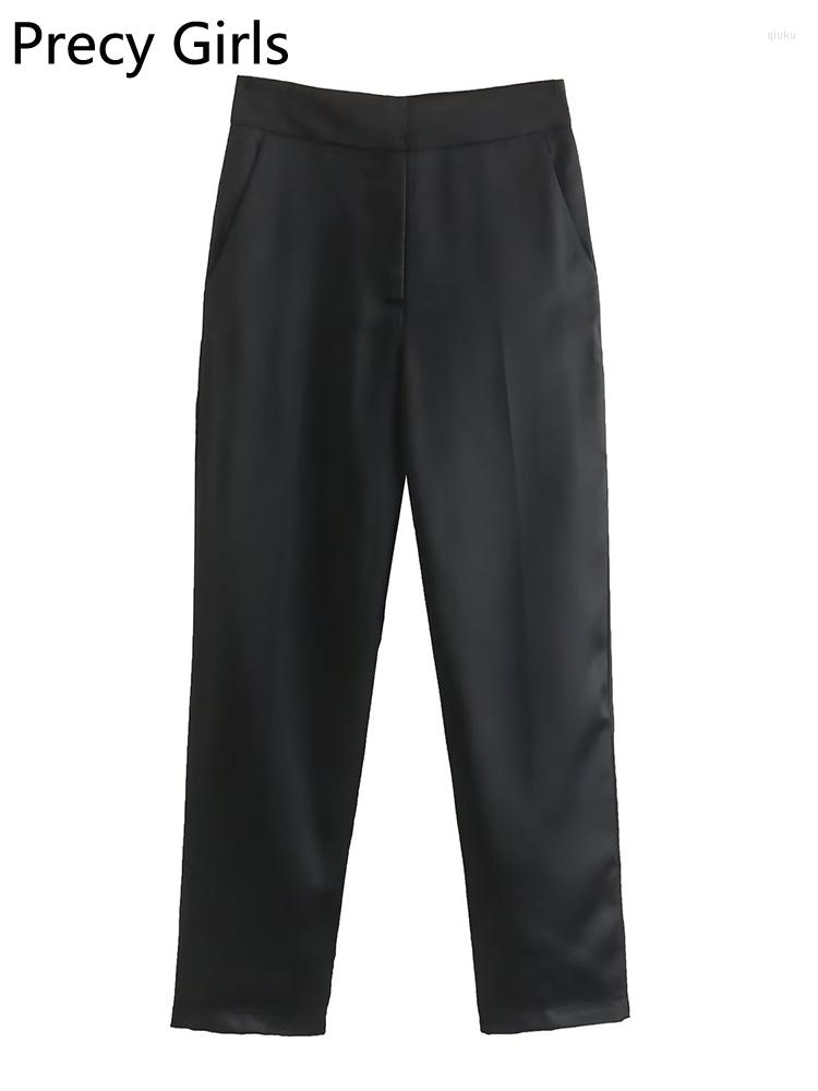 

Women's Pants 2023 Women Spring Fashion Office Lady Style Zipper Straight Casual Low Waist Trousers Female Chic Solid Long Pant, As1