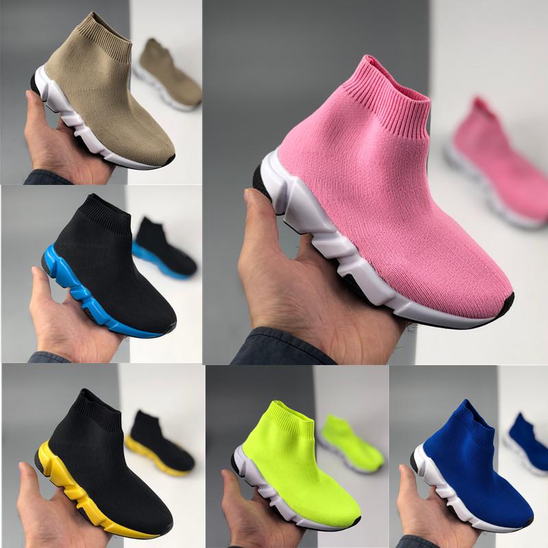 

With Box Designer Balencaigaitys Shoes Infant Speed Sock Kids Running Shoes Slip On Toddler GS Youth 4Y 5Y 6Y 6.5Y Sneakers Big Boys Gi tAyI, 1 24-35