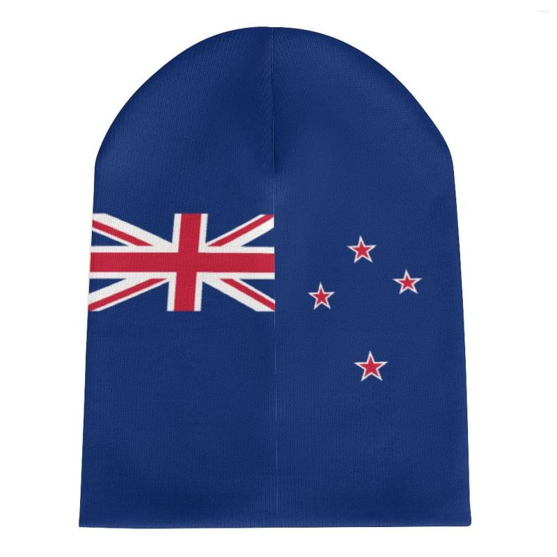 

Berets Nation Zealand Flag Country Knitted Hat For Men Women Boys Unisex Winter Autumn Beanie Cap Warm Bonnet