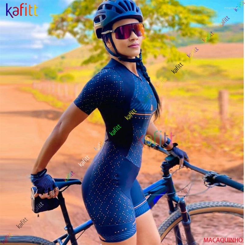 

Racing Sets Women's Cycling Suit Short Sleeve Kafit Jumpsuit Clothing Black, 4256