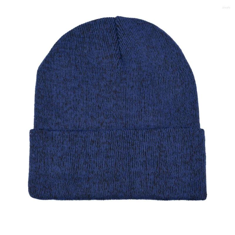 

Berets Mixed Colors Winter Beanies Thick Knit Hats For Men Daily Cuffed Skully Cap, Green