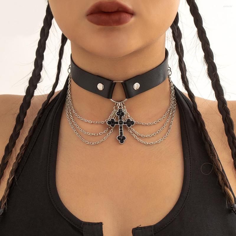 

Choker 2023 Women's Necklace Jewelry Accessories Sweet Cool Wind Lolita Yuansuo Croix Collar Chain Girl