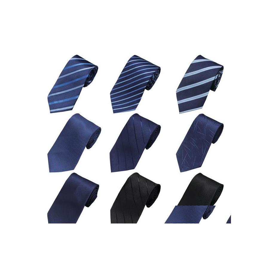 

Neck Ties Mens Solid Color Stripe Flower Floral 8Cm Jacquard Necktie Accessories Daily Wear Cravat Wedding Party Gift Drop Delivery F Othfr