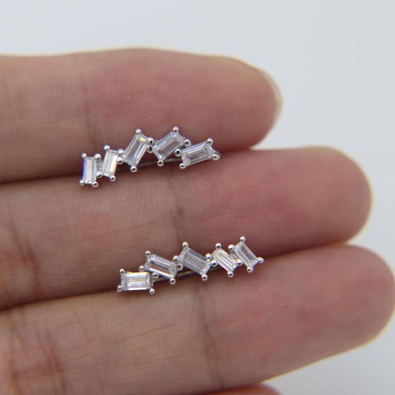 

Stud Earrings High Quality Gold Silver Bling Zircon Big Statement Earring Jewelry For Women 925 Sterling Long Ladies