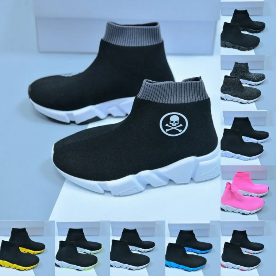 

With Box Designer Balencaigaitys Shoes kids shoes speed High Sock Casual toddler shoe designer black trainers girls boys baby kid youth JTSC, 1703