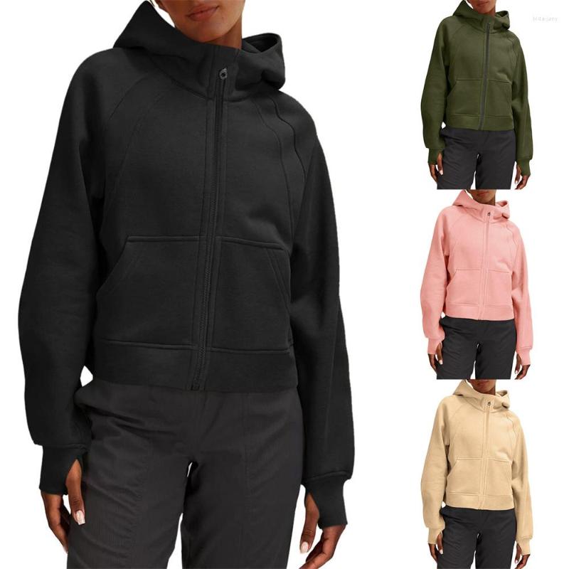 

Women's Hoodies Douhoow Est Hooded Baggy Zipper Sweatshirt For Women Hoodie Long Sleeve Solid Color Sweatshirts With Pockets Autumn Winter, A apricot