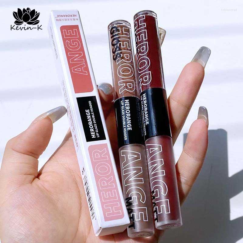 

Lip Gloss Double-ended Glaze Soft Mist Velvet Mud Watery Nourishing Long Lasting Tint Beauty, 02