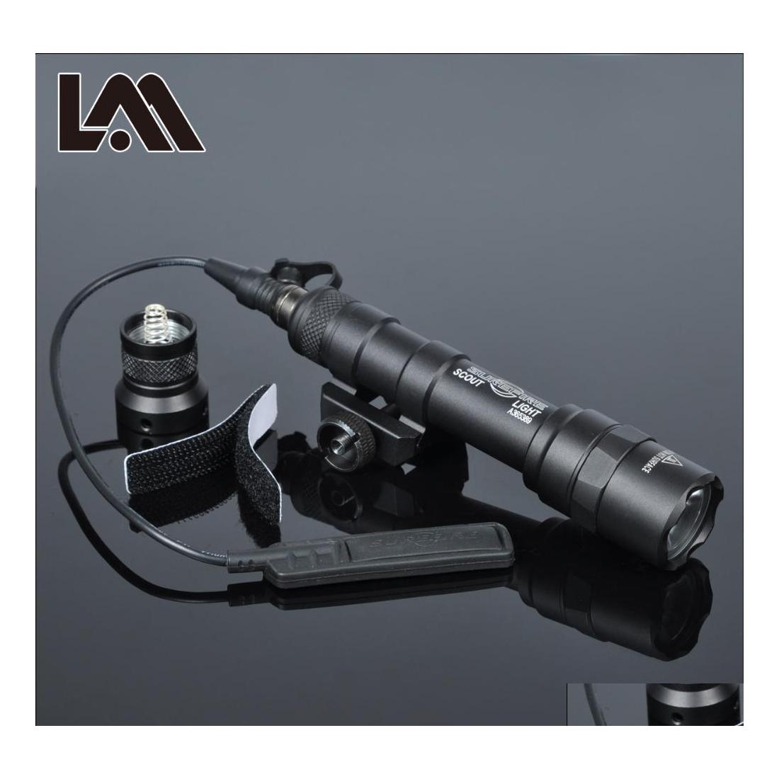 

Gun Lights Tactical Surefir M600 M600B Scout Light Lanterna Flashlight Torch For Pictinny Rail Constant/Momentary Output Drop Delive Dhxeg