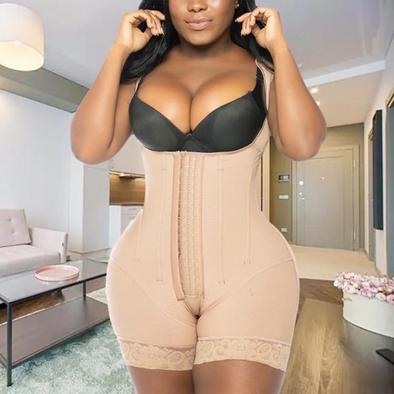 

Women' Shapers Fajas Colombianas Bust Bodysuit High Compression Garment Waist Trainer For Women Double SlimmingWomen, Purple