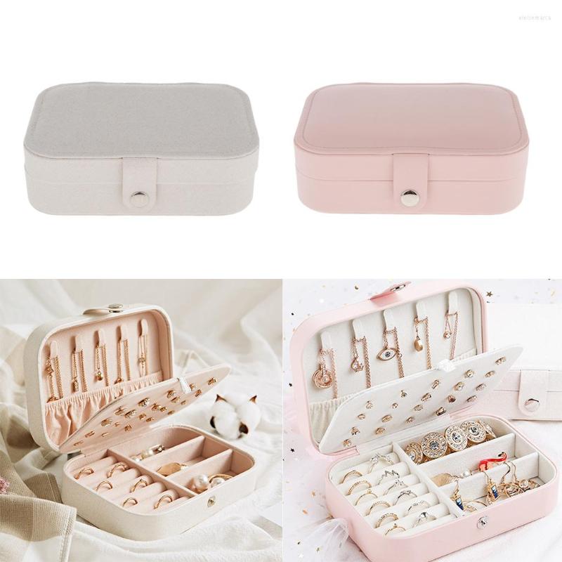 

Jewelry Pouches Portable Ring Bracelet Storage Box Cabinet Organizer Case For Travel