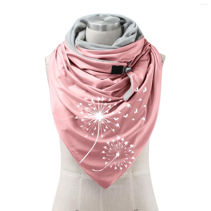 

Scarves Printing Button Shawls Casual Warm Soft Fashion Wrap Silk Scarfs For Women Hair Head Womens