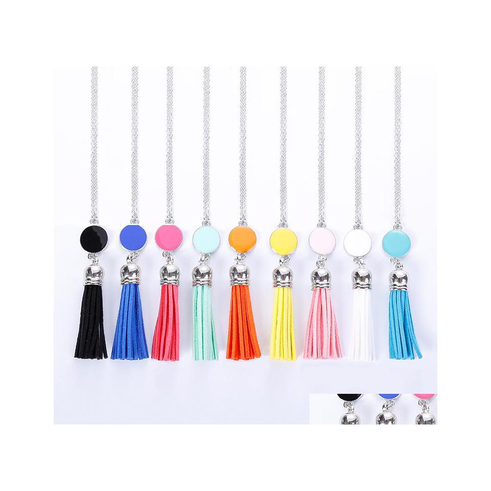 

Pendant Necklaces Tassel Necklace Acrylic Blank Disc Long Chain Enamel Statement Nanashop Drop Delivery Jewelry Pendants Dhkrm