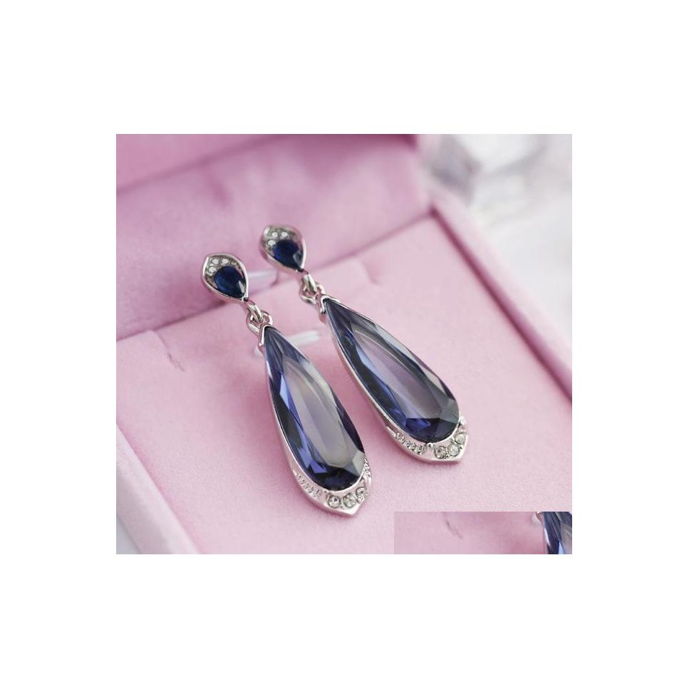 

Stud Fashion Jewelry Womens Engagement Wedding Earrings Drip Long Dangle Valentines Day Gift Drop Delivery Dhrx3