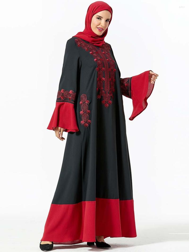 

Ethnic Clothing 2023 Muslim Abaya Dress Women Big Swing Flare Sleeve Maxi Hijab Vestidos Pocket Moroccan Kaftan Turkey Kimono Jilbab Elbise