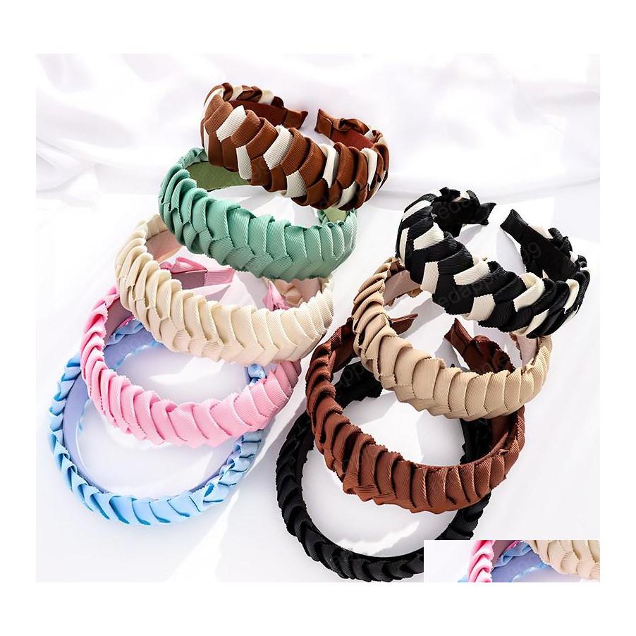 

Headbands Satin Handmade Braidded Hairband Headband Adt Hair Accessories Drop Delivery Jewelry Hairjewelry Dhwin