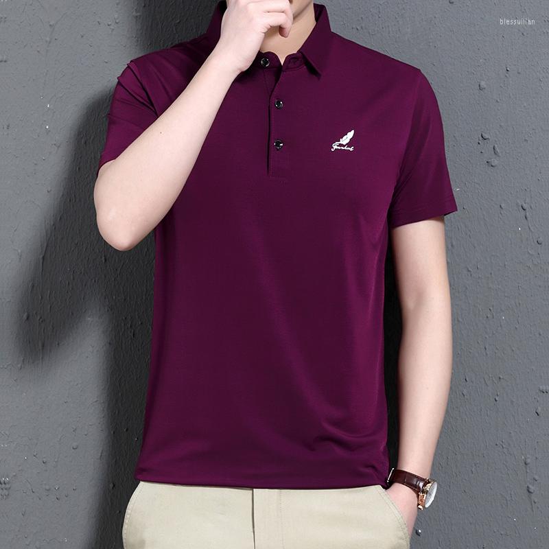 

Men' Polos 2023 ! Fashion High Quality Cotton In Summer Short Sleeve POLO Shirts/Male Slim Fit Embroidery Shirts, Black